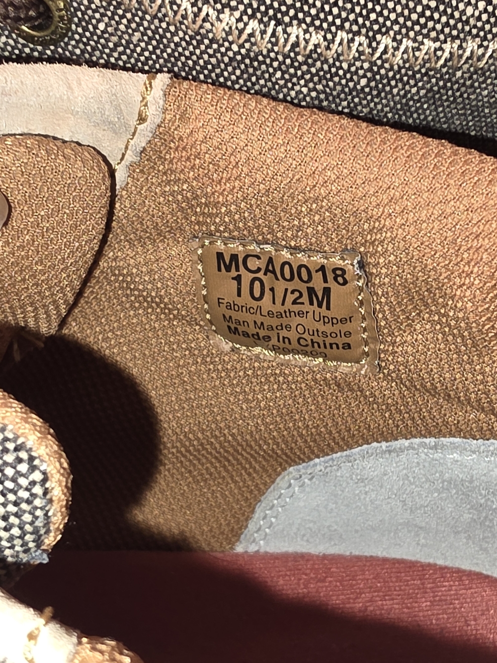 Twisted X Eco-Friendly Brown Leather & Denim High-Top Shoes - Picture 11 of 12